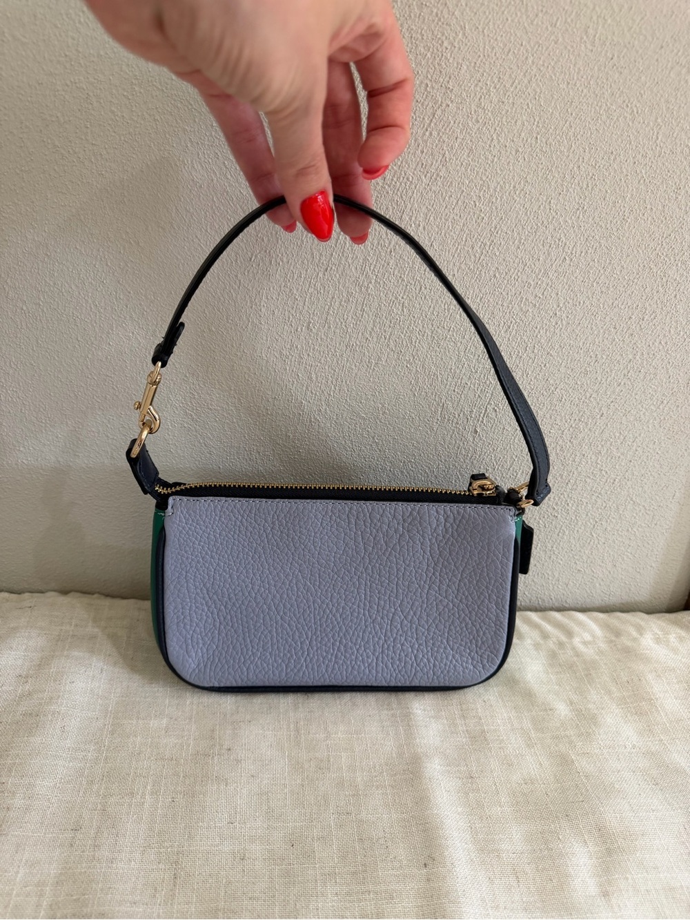Coach Nolita 19 Horse and Carriage Colorblock Mini Bag Wristlet in Twilight - Picture 9 of 11